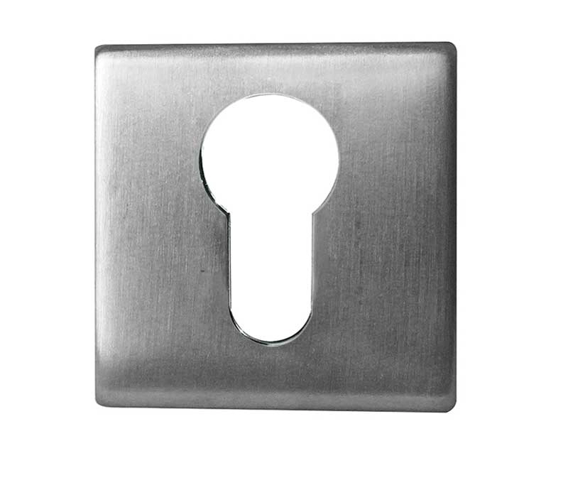 Image of LocksOnline Square Euro Profile Stainless Steel Escutcheon