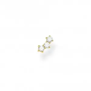 Image of Yellow Gold Zirconia Single Ear Stud Climber H2132-414-14
