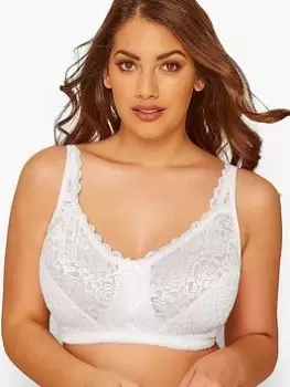 Image of Yours White High Shine Bra, White, Size 46E, Women