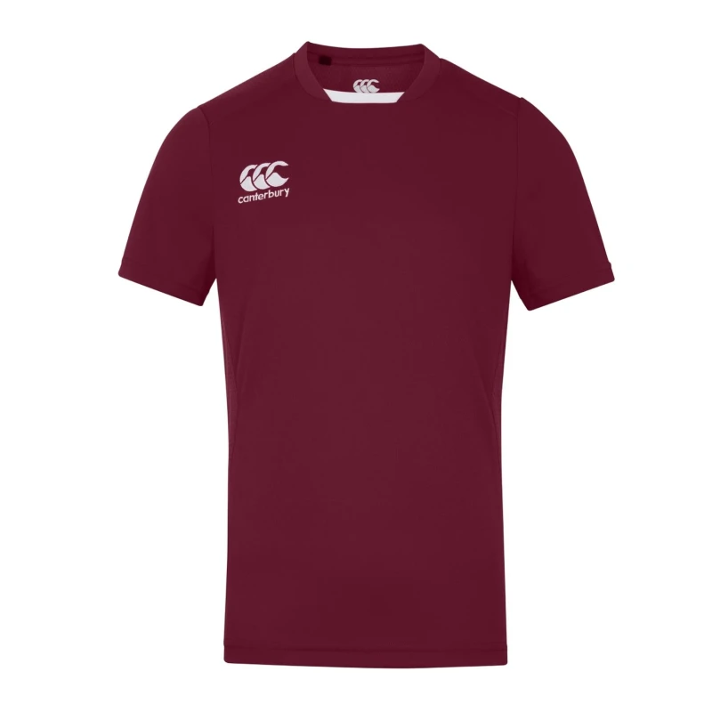 Image of Canterbury Club Dry T-Shirt in Maroon Size: 4 Years Maroon Unisex 4 Years