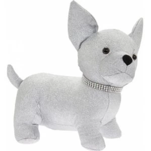 Image of Silver Bling Chihuahua Doorstop By Lesser & Pavey