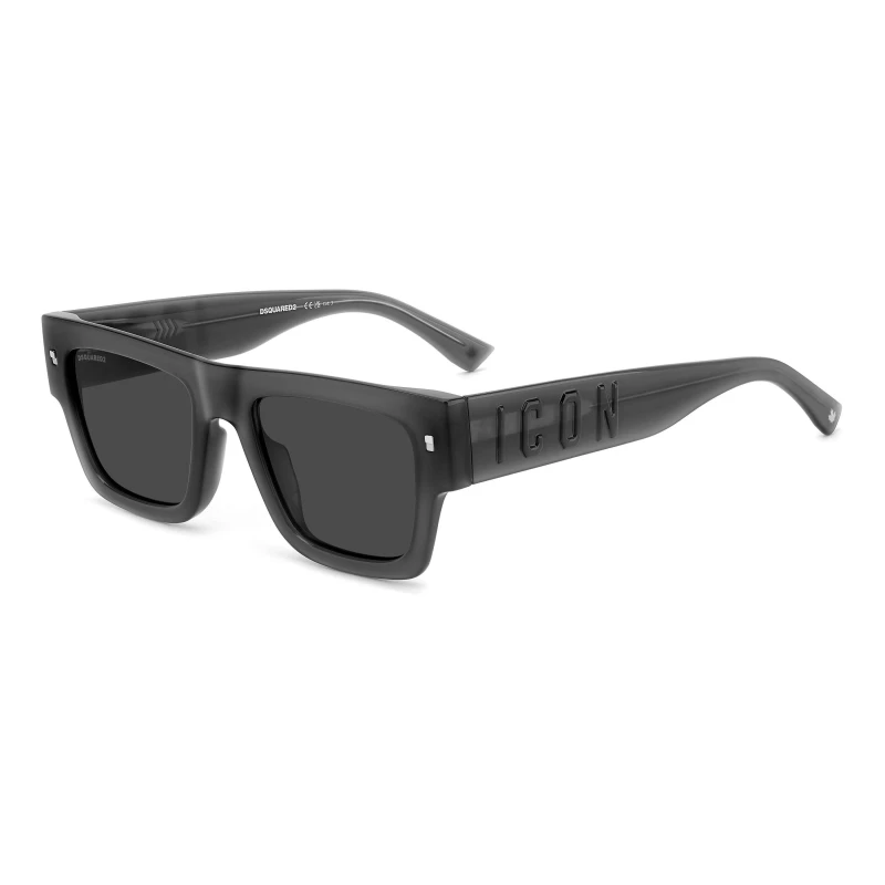 Image of DSquared2 Mens DSQ Icon Wayfarer Sunglasses Grey male 52 cm