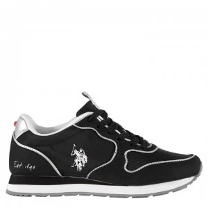Image of US Polo Assn Hayley Runner Trainers - BLK