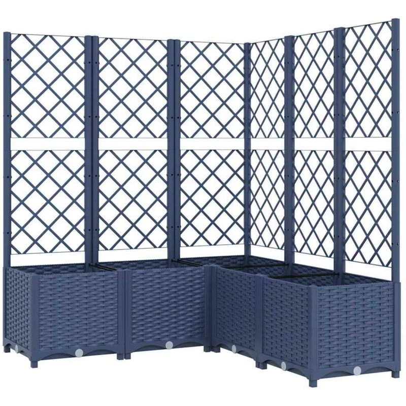 Image of VIDAXL Garden Planter with Trellis Blue Grey 120x120x136cm pp Vidaxl 8720286876053
