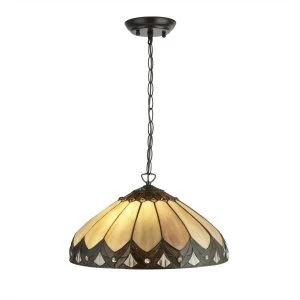 Image of 2 Light Pendant Matt Black, Brown, Purple, E27