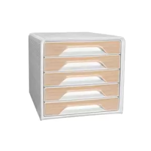 Image of CEP Silva Smoove 5 Drawer Module White/Beech 1071111021