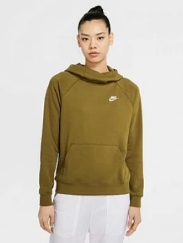 Image of Nike Nsw Essential Pullover Funnel Hoodie - Olive