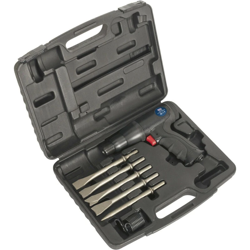 Image of Loops Composite Air Hammer Kit - Long Stroke - 5 Steel Chisels - Storage Case Metallics