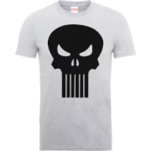 Image of Marvel The Punisher Skull Logo Mens Grey T-Shirt - S - Grey