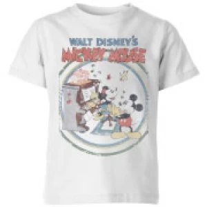 Image of Disney Retro Poster Piano Kids T-Shirt - White - 7-8 Years - White