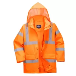 Image of Oxford Weave 300D Class 3 Breathable Hi Vis Jacket Orange 3XL