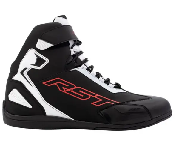 Image of RST Sabre Moto Shoe Mens Ce Boot Black White Red 41