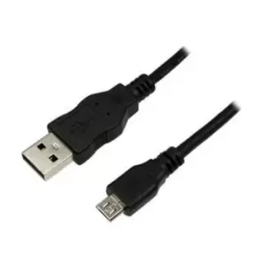 Image of LogiLink USB 2.0 Cable - USB-A male -> Micro-B male - 5m - Black