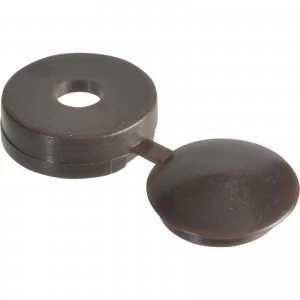 Image of Forgefix Hinged Screw Cover Caps Dark Brown Pack of 20