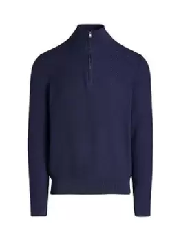 Image of Polo Ralph Lauren Golf Ralph Lauren Golf Half Zip Coolmax Top, Navy Size M Men