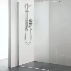 Image of Synergy 8mm wet room panel with IdealClean glass 1000mm - Silver - Ideal Standard