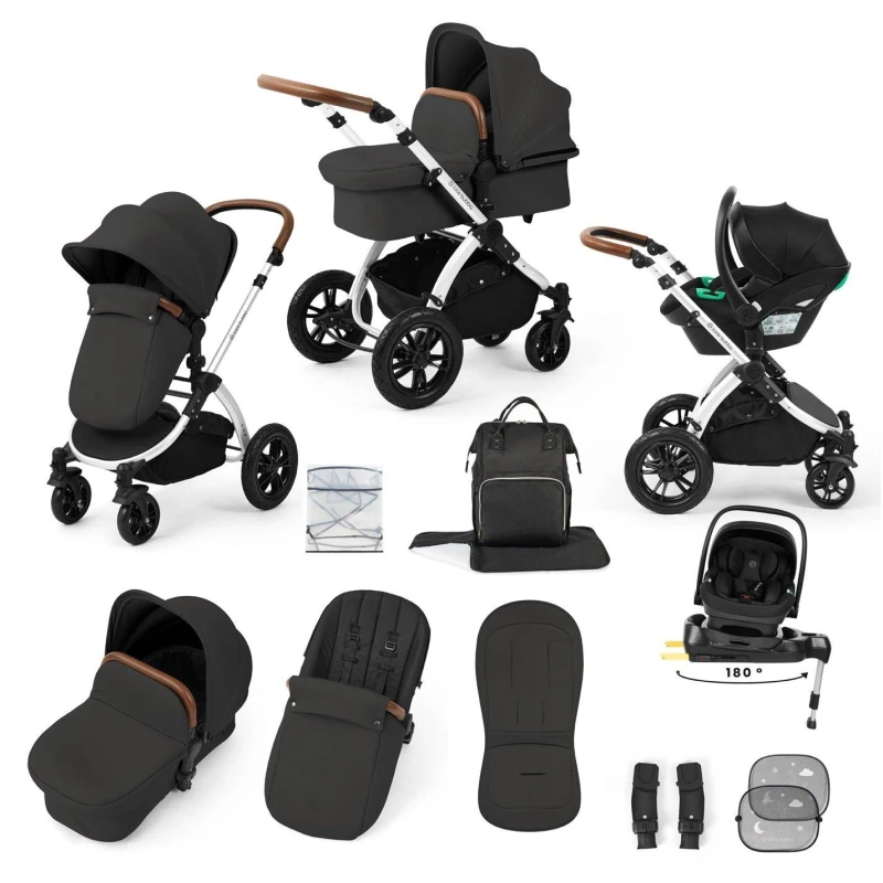 Image of Ickle Bubba STOMP LUXE 12 PIECE TS WITH I-SIZE NIMBUS CAR SE Travel Systems one Silver / Charcoal Grey / Tan 39179684055