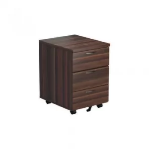 Image of Jemini Walnut 3 Drawer Mobile Pedestal KF78944
