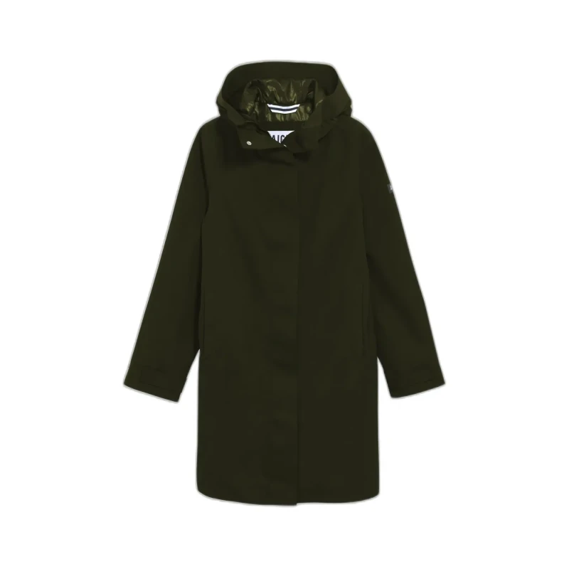 Image of Aigle MTD Long Hooded Parka Dark Green Women 8;14;12;10