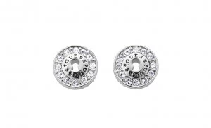 Image of Guess All Locked Up Swarovski Crystals Silver Stud Earrings