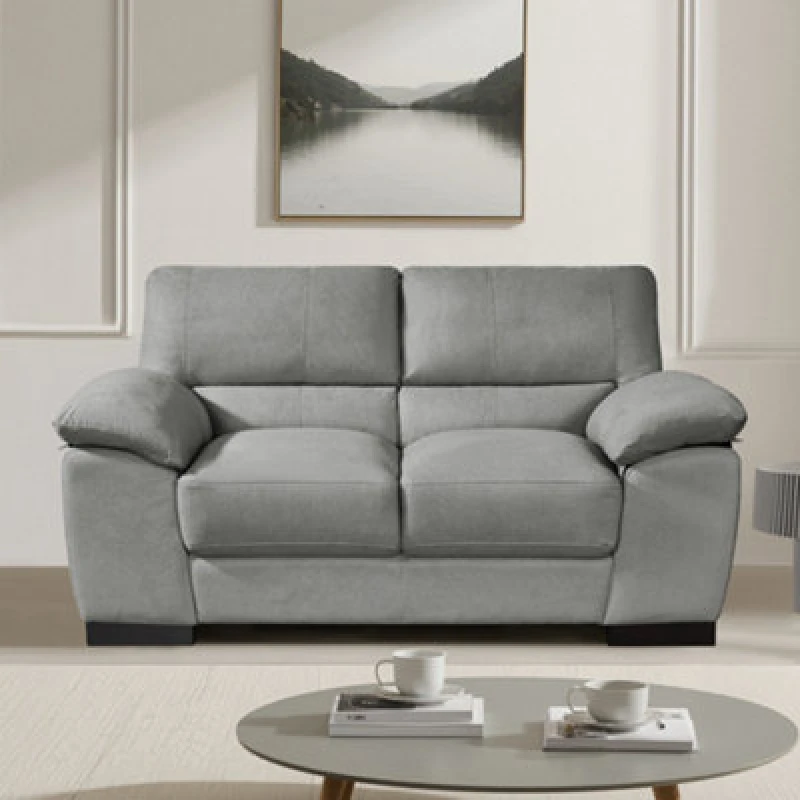 Image of Mellette 2 Seat Fabric Sofa - Grey