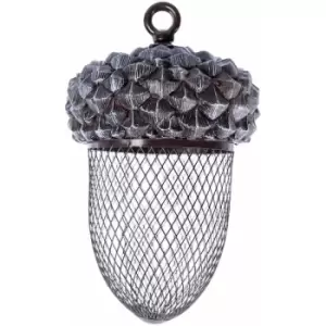 Image of Homescapes - Decorative Novelty Acorn Bird Feeder - Black - Black - Black
