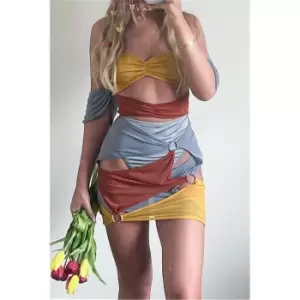 Image of I Saw It First Multi Extreme Cut Out Ruched Bodycon Dress - Multi