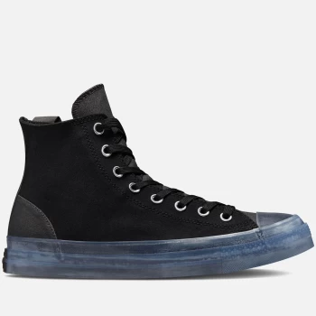 Image of Converse Mens Chuck Taylor All Star Cx Mono Canvas Hi-Top Trainers - Black/Storm Wind/Black - UK 8