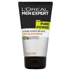 Image of LOreal Men Expert Pure Power Blackhead Face Scrub 150ml