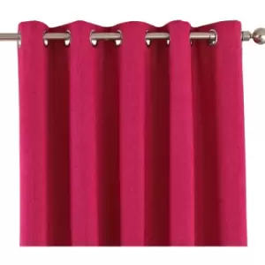 Image of Riva Home Eclipse Blackout Eyelet Curtains (90 x 54" (229 x 137cm)) (Pink) - Pink