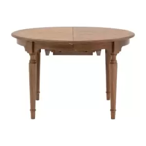 Image of Gallery Interiors Highgate Extending Round Dining Table in Brown