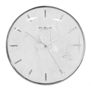 Image of Wm. Widdop Wall Clock Chrome Finish & Sweep Movement