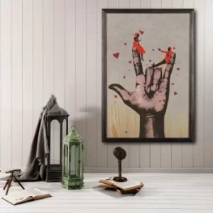 Image of Rock Multicolor Decorative Framed Wooden Painting