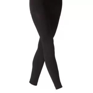 Image of Silky Girls 200 Denier Appearance Fleece Footless Tights (1 Pair) (11-13 Years) (Black)