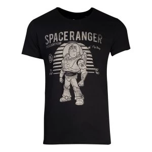 Image of Disney - Space Ranger Buzz Lightyear Vintage Mens Small T-Shirt - Black