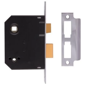 Image of Union 2294 Mortice Bathroom Lock Chrome Finish 63mm 2.5" Visi