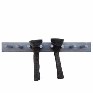 Image of Hadley Reclaimed Wooden Boot and Wellie Wall Rack - Goose Grey - 8 Boot