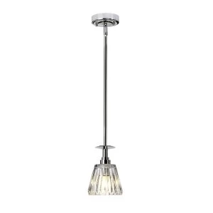 Image of 1 Light Ceiling Pendant Light Polished Chrome IP44, G9