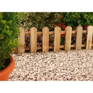 Image of Forest Picket Fence Garden Edging