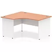 Image of dynamic Ergonomic Desk Impulse ICDLP14BCHWHT Beech/White 1400 mm x 800 mm x 730 mm