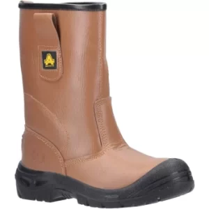 Image of FS142 Water Resistant Pull On Safety Rigger Boots Tan Size 10