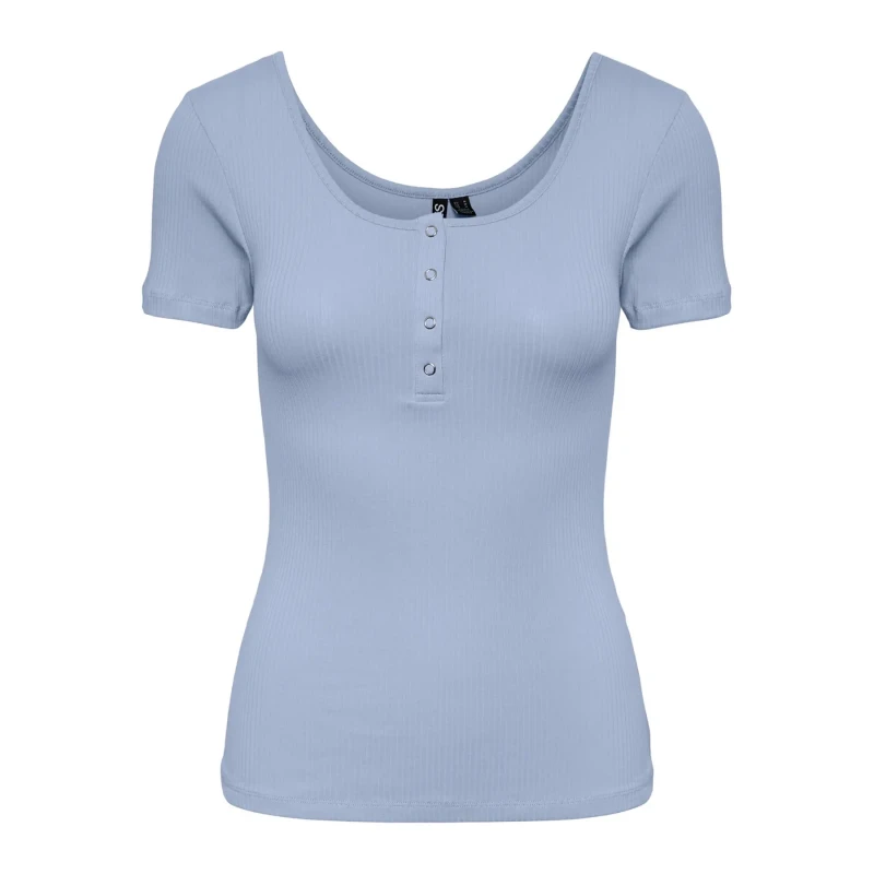 Image of Pieces Womens T-Shirt Pieces Kitte Bleu Female XS