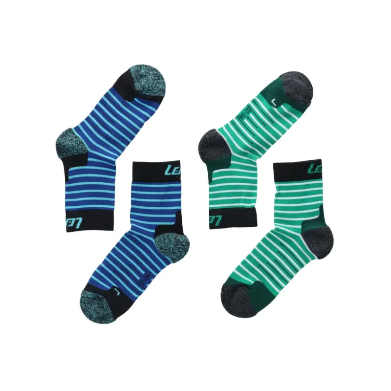 Image of Lenz 1.0 Outdoor Kids Socks, green-blue, Size 24 - 26