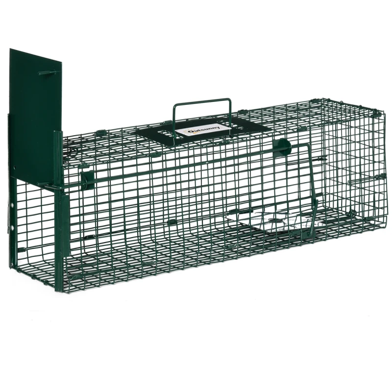 Image of Outsunny Outsunny Single Door Rat Trap for Small Animals, Dark Green