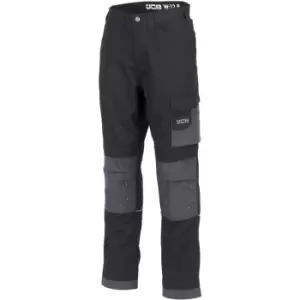 Image of Trade Ripstop Work Trousers Black & Grey - 30' Waist / Regular Leg - JCB