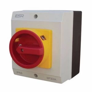 Image of ESR 20A 3 Pole 230V-415V Medium IP65 Industrial Rotary Isolator