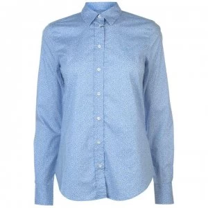 Image of Gant Gant Micro Floral Shirt Womens - 437 MID Blue