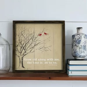 Image of KZM293 Brown White Black Red Decorative Framed MDF Painting