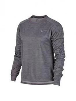 Image of Nike Running Pacer Long Sleeve Top - Grey