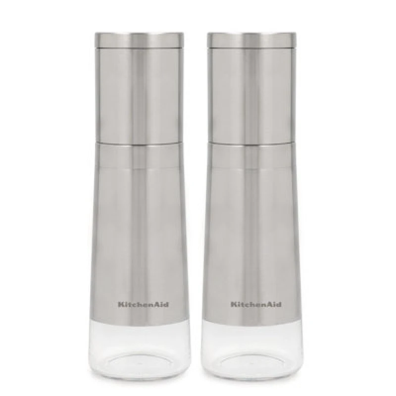 Image of KitchenAid KitchenAid Salt and Pepper Grinders Set of 2 in Silver Silver One Size Unisex 5057982105693